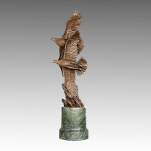 Animal Statue Double Eagle Flying Bronze Sculpture, Juno Tpal-322
